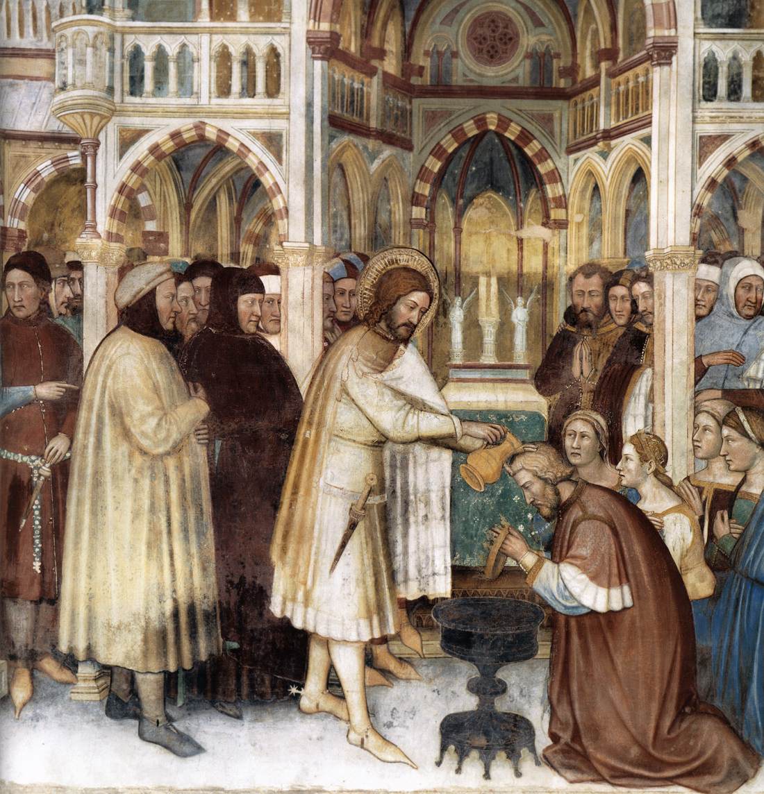 St George Baptizes the King and His Family (detail)