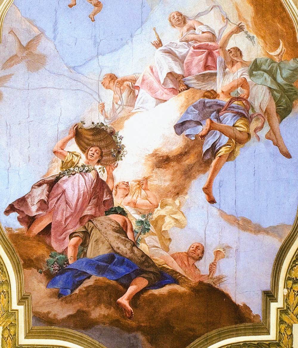 Ceiling fresco in the ballroom (detail)