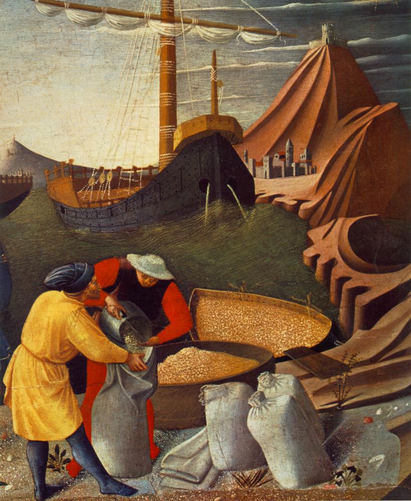 The Story of St Nicholas: St Nicholas saves the ship (detail)