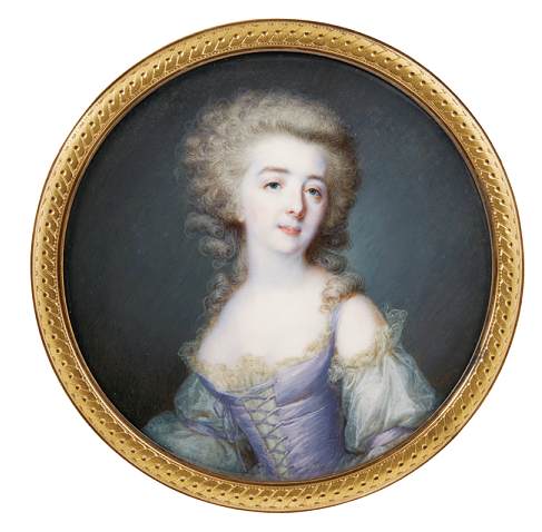 Portrait of a Young Woman in Lilac Dress