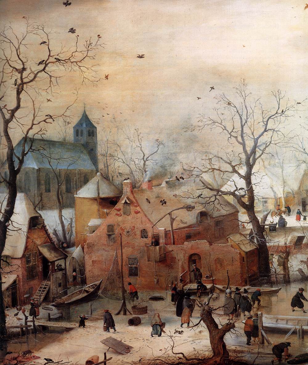 Winter Landscape with Skaters (detail)