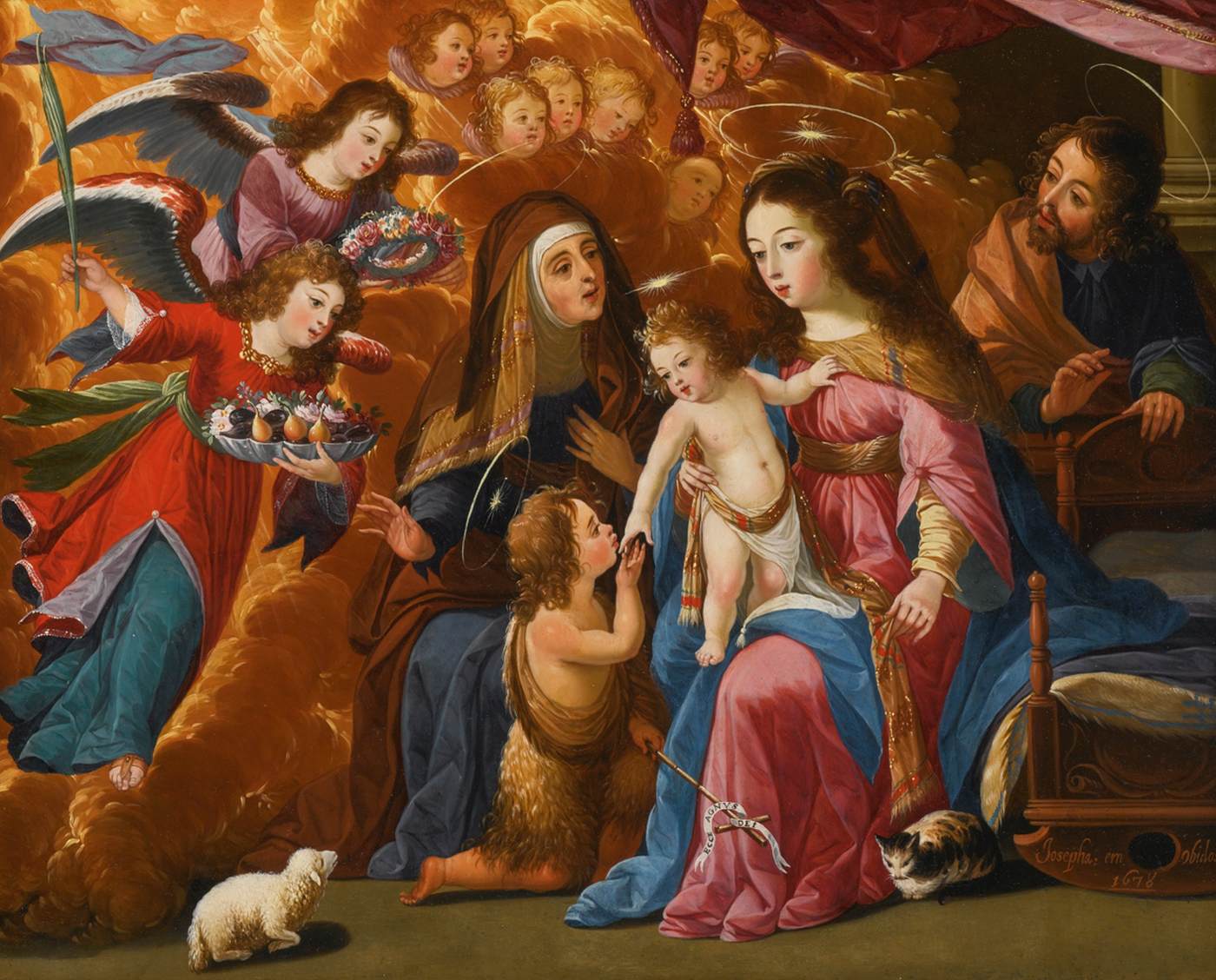 Holy Family with the Infant St John the Baptist, St Elizabeth and Angels