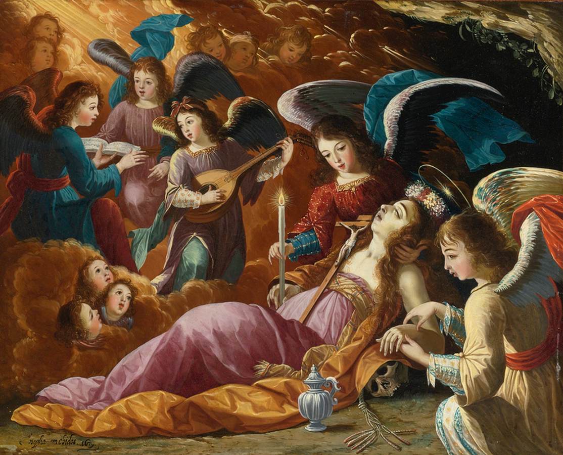 The Penitent Magdalene Comforted by Angels