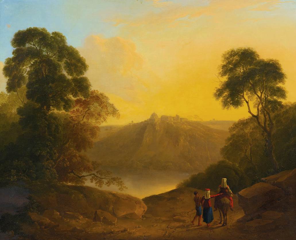 Italianate Landscape With Travellers