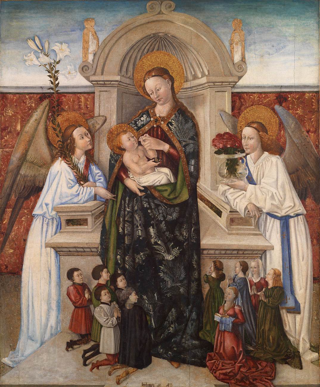 Virgin and Child, Angels and a Donor Family
