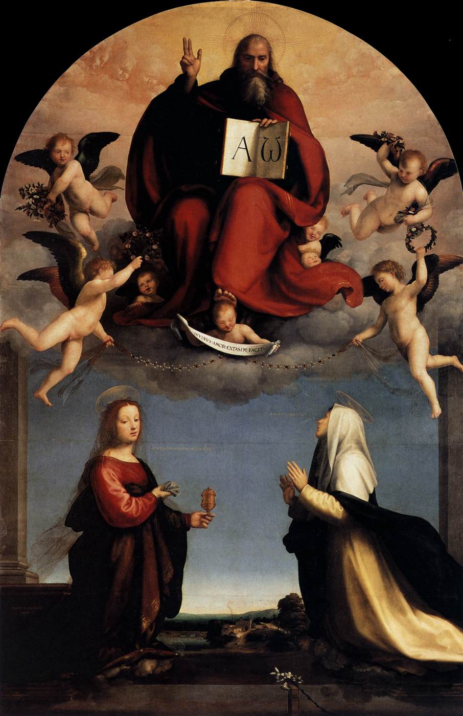 God the Father with Sts Catherine of Siena and Mary Magdalen
