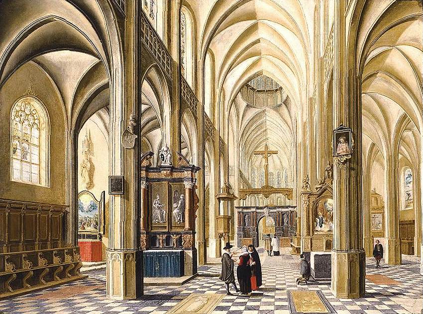 Interior of a Gothic Cathedral