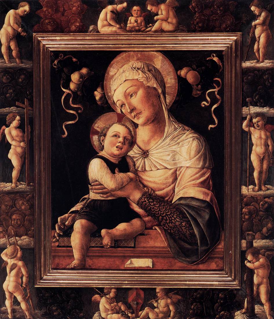 Madonna and Child in Painted Frame