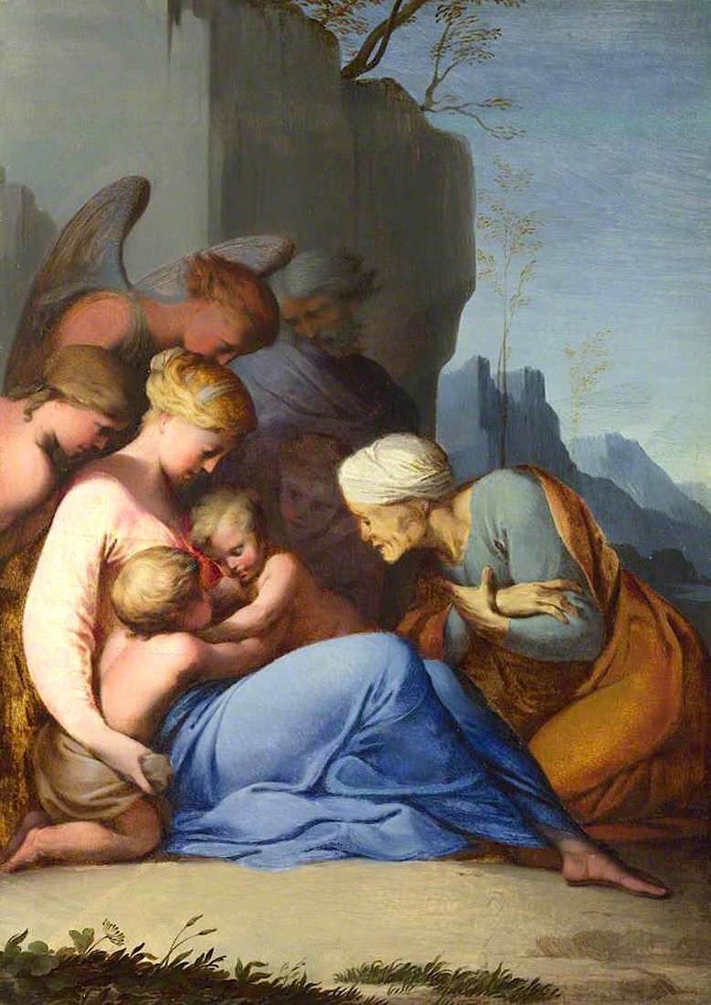 Holy Family with the Infant St John the Baptist, St Elizabeth and Three Figures