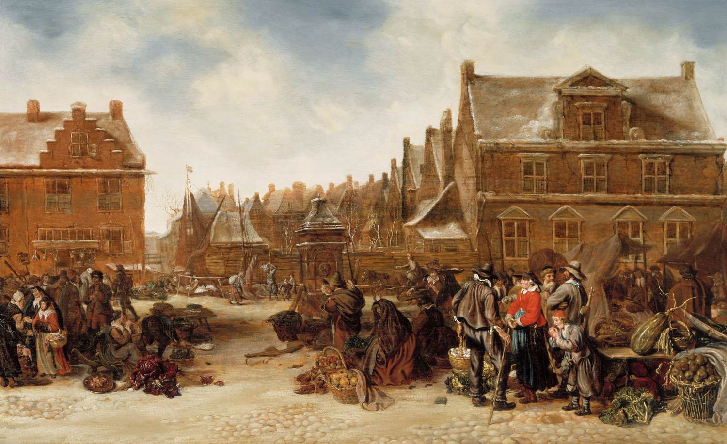 The Hague Vegetable Market in Winter