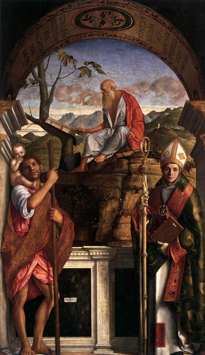 Sts Christopher, Jerome and Louis of Toulouse