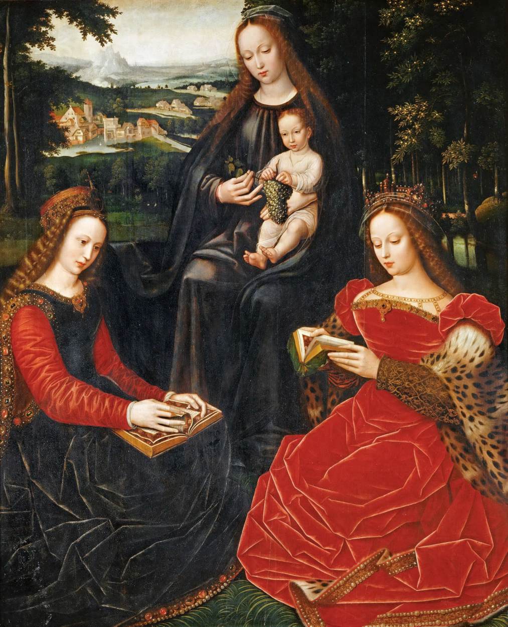 Virgin and Child with Sts Catherine and Barbara