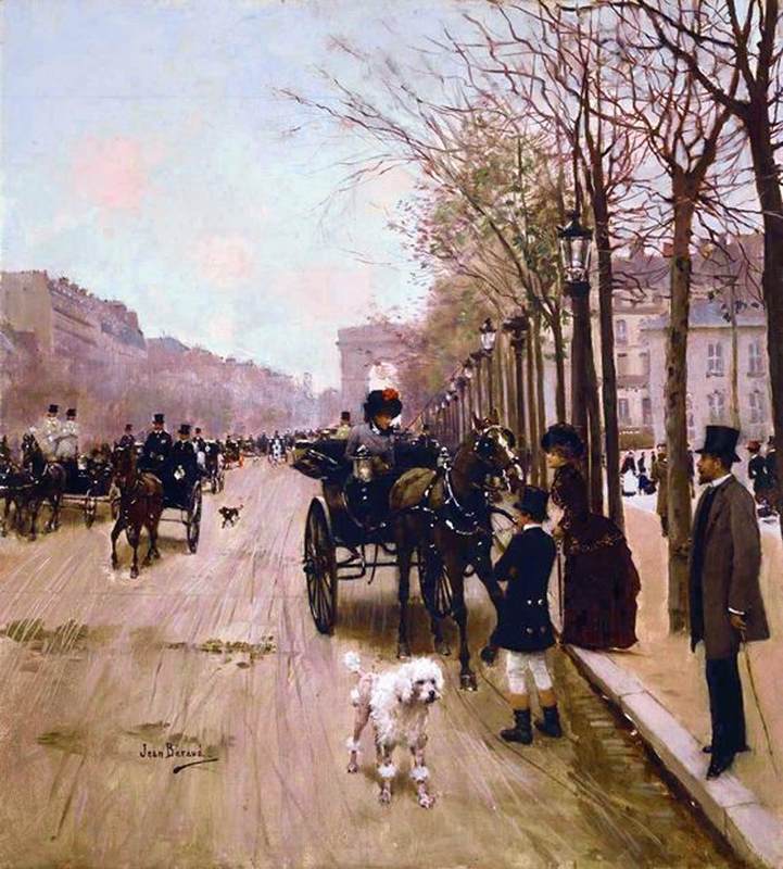 Carriages on the Champs-Élysées