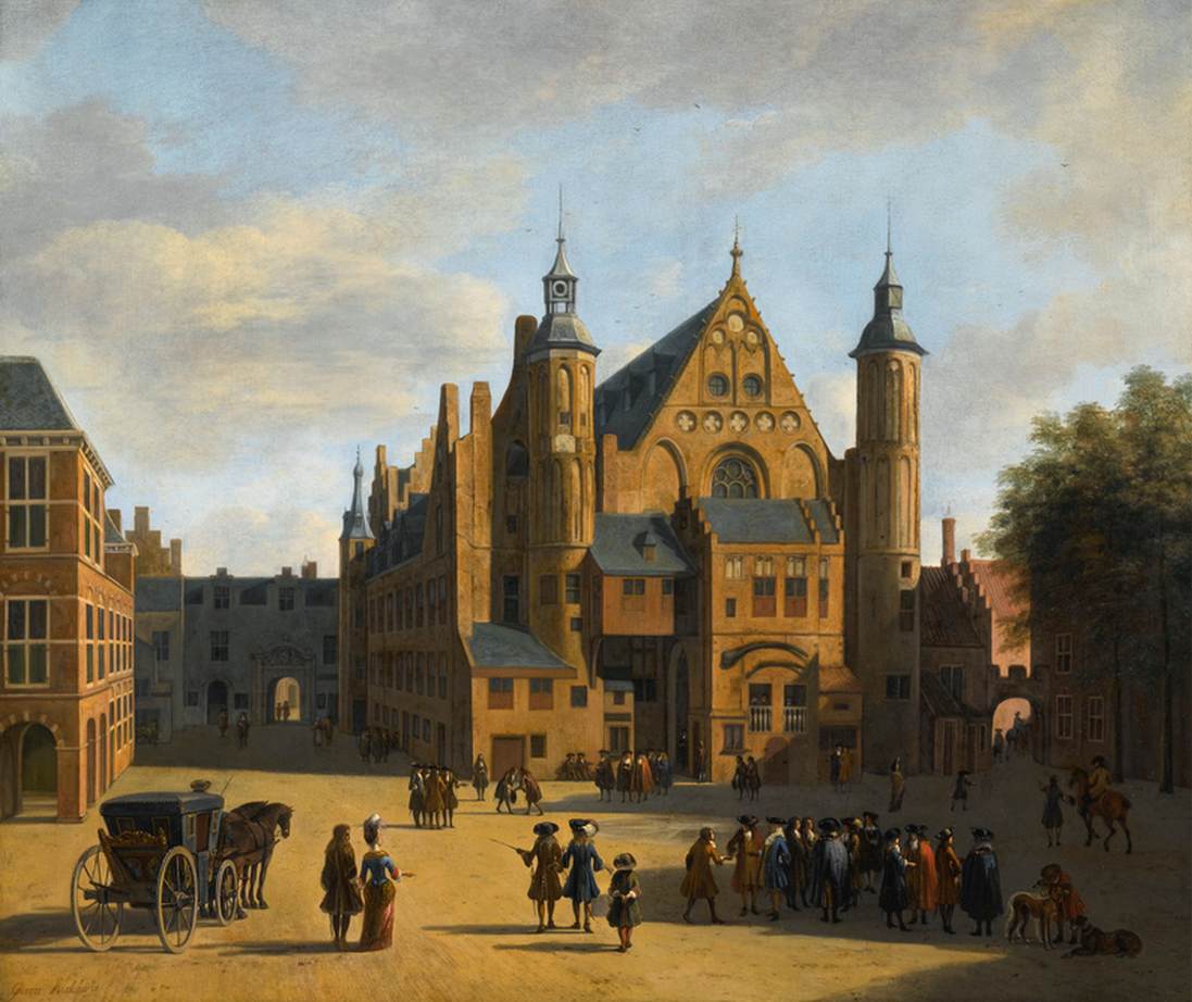 View of the Binnenhof in The Hague with the Ridderzaal