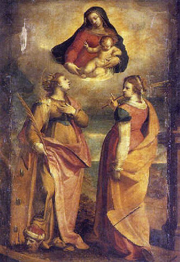 The Virgin Appearing to Sts Catherine and Apollonia
