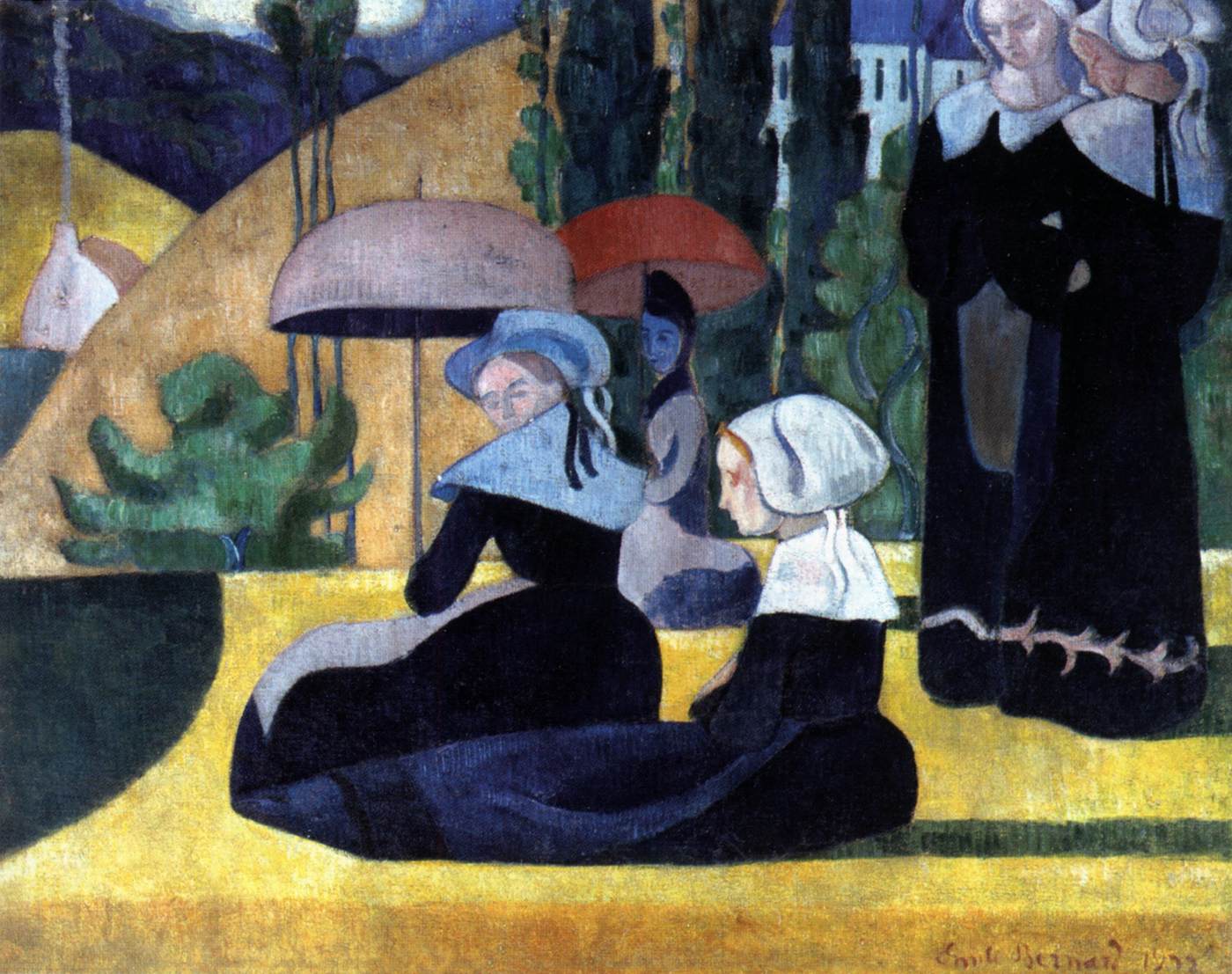 Breton Women with Parasols