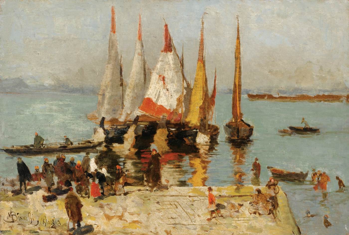 Boats on the Lagoon of Venice