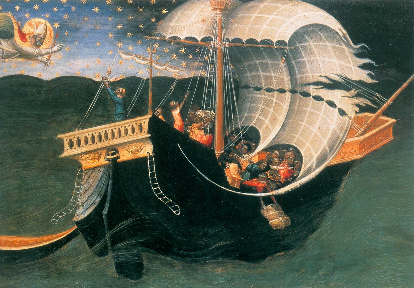 St Nicholas of Bari Banishing the Storm (detail)