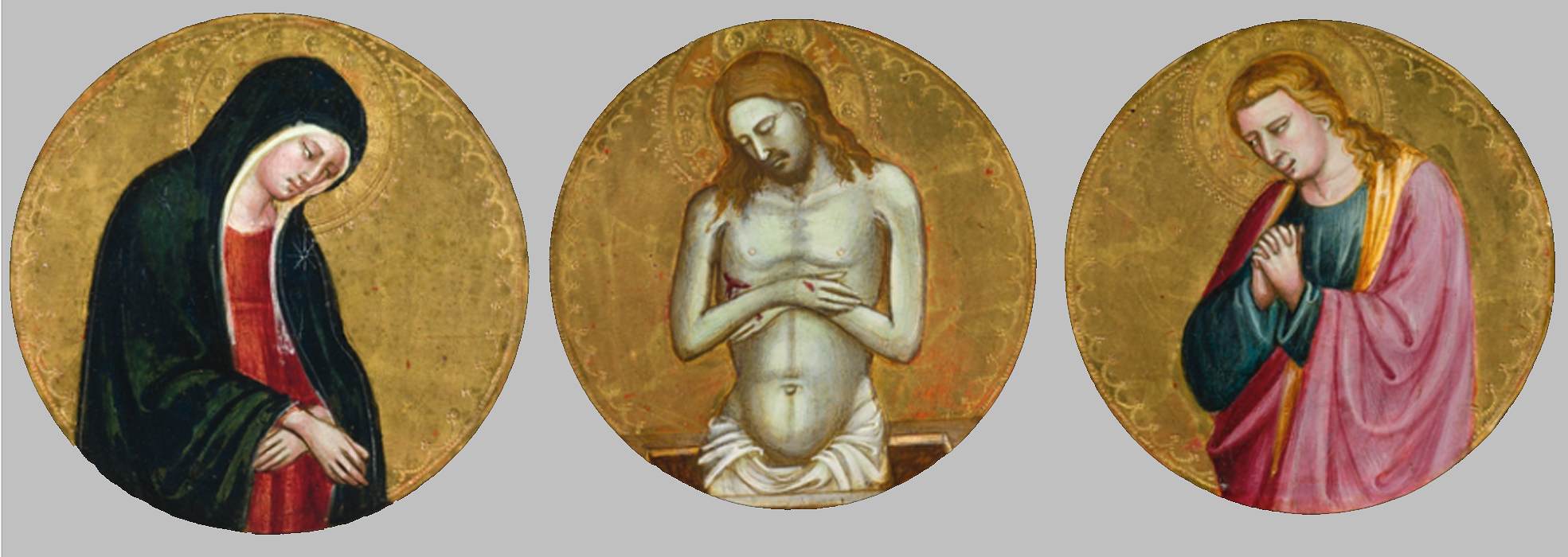 Three predella roundels