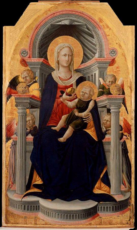 Virgin and Child Enthroned with Four Angels