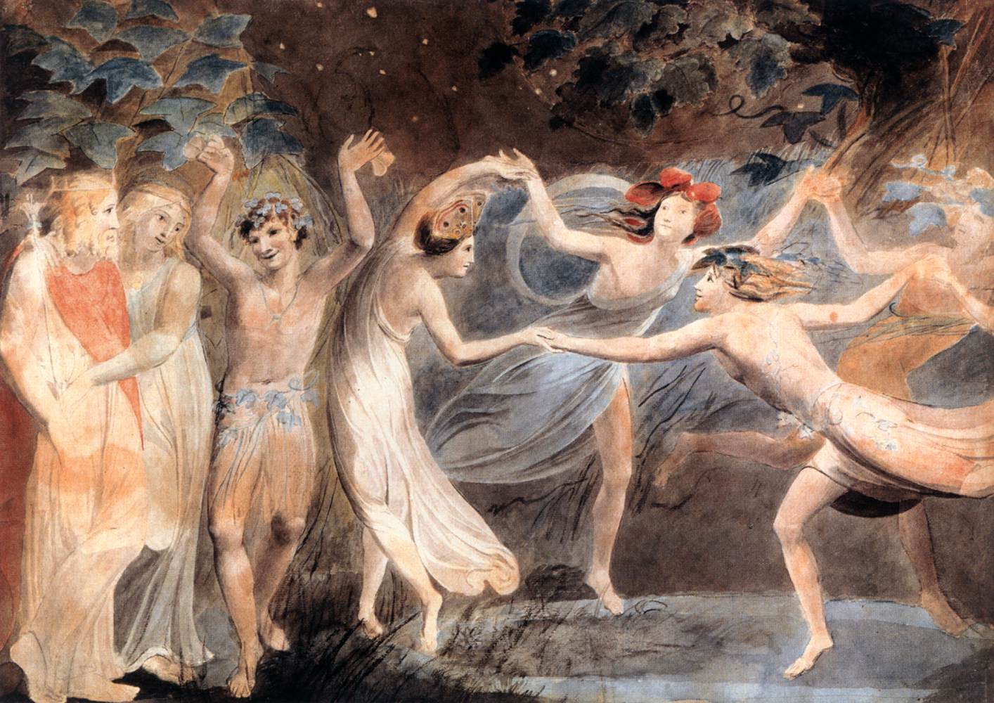 Oberon, Titania and Puck with Dancing Fairies