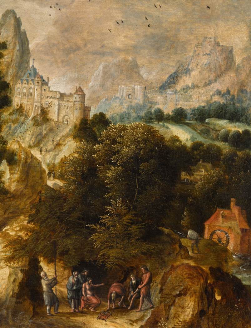 Extensive Coastal Landscape with the Calling of St Peter (detail)