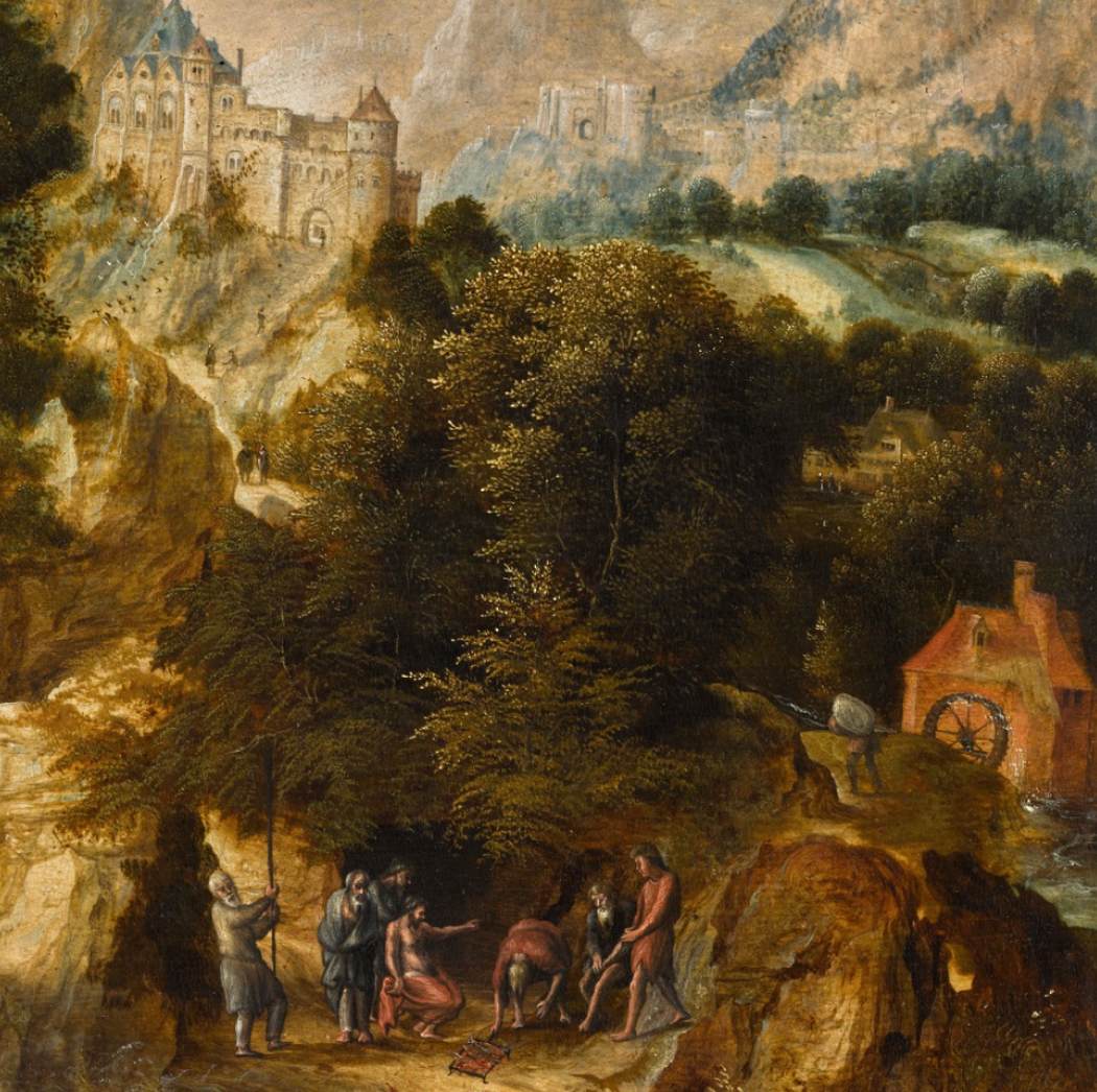 Extensive Coastal Landscape with the Calling of St Peter (detail)