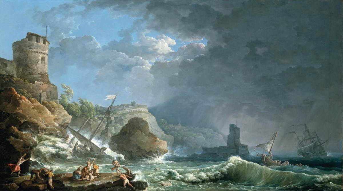 A Storm off a Rocky Coast