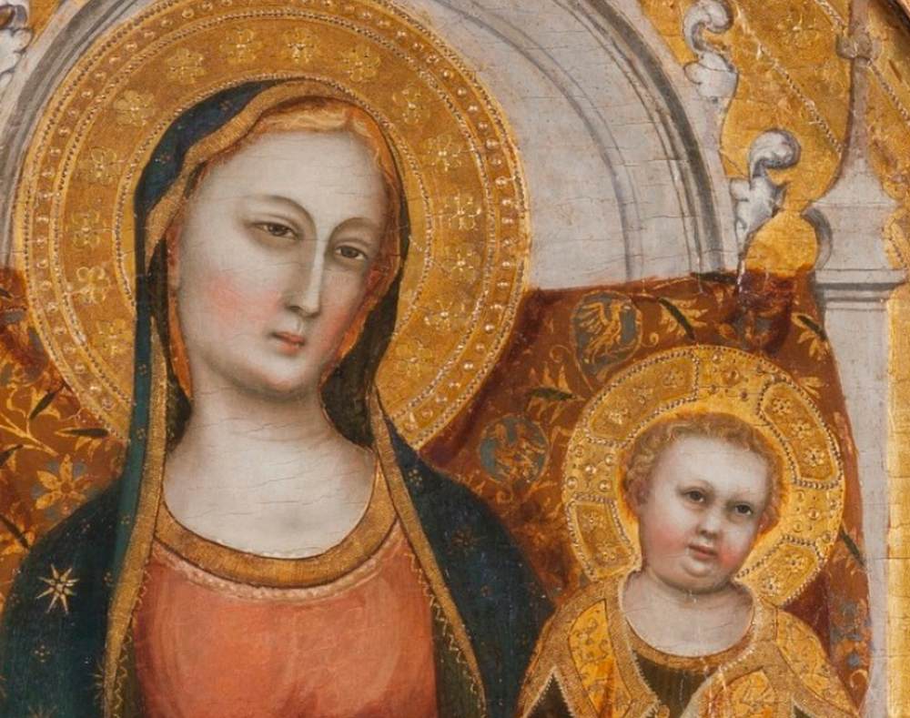 Madonna and Child with Donors (detail)