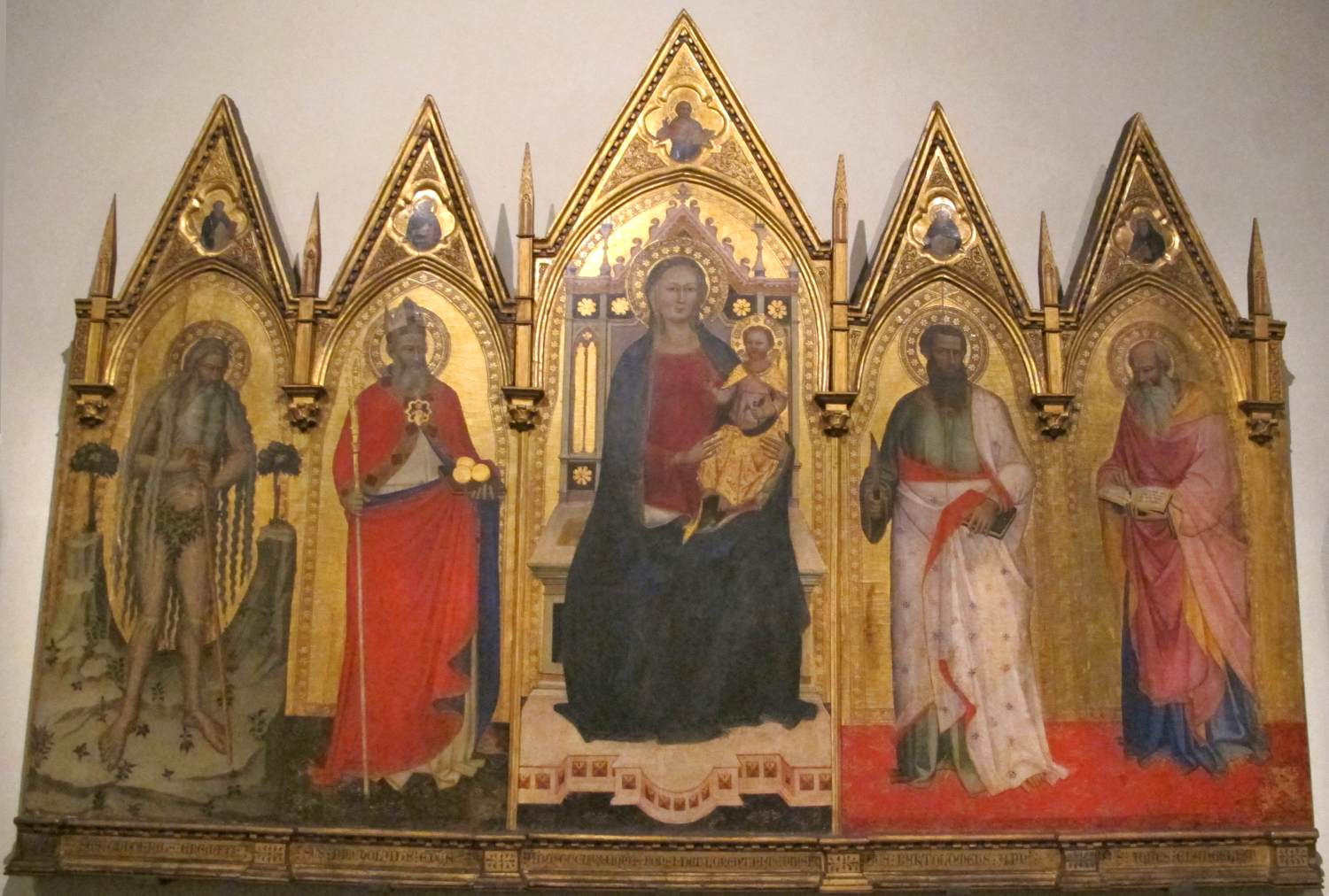 Polyptych of Madonna, Child and Four Saints