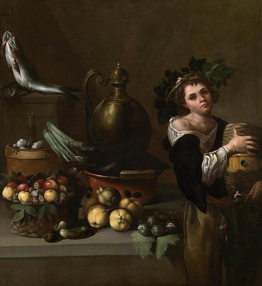 Still-Life with a Young Boy as Bacchus