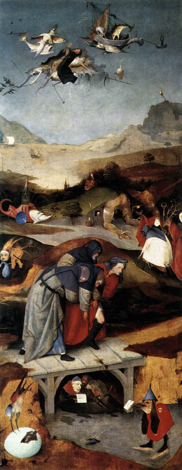 Triptych of Temptation of St Anthony (left wing)