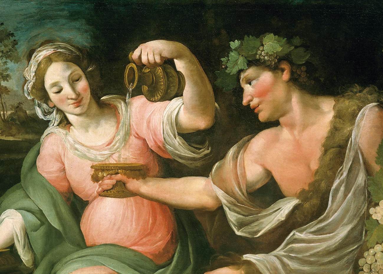 Bacchus, Temperance and Cupid (detail)