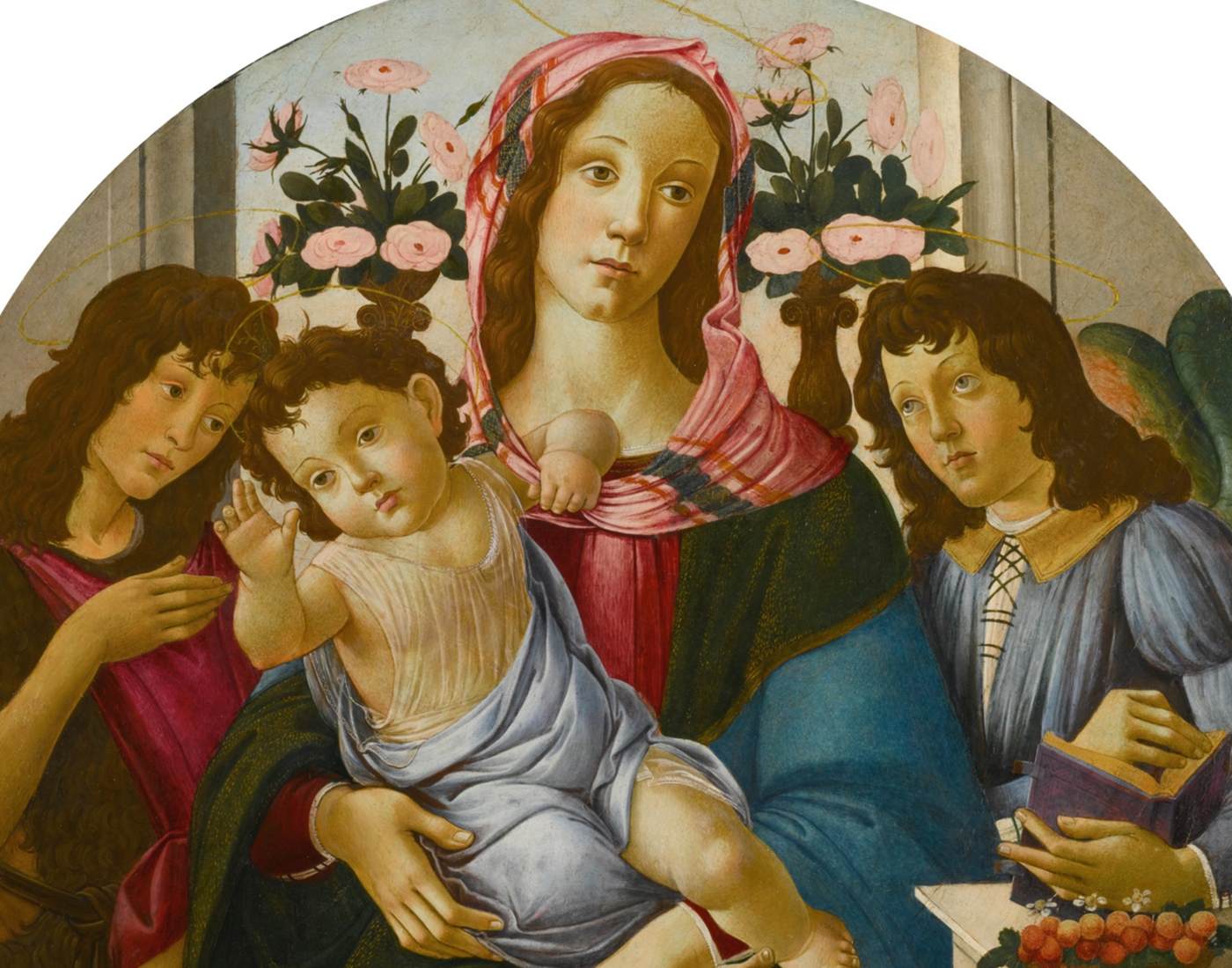 Virgin and Child with St John the Baptist and an Angel (detail)