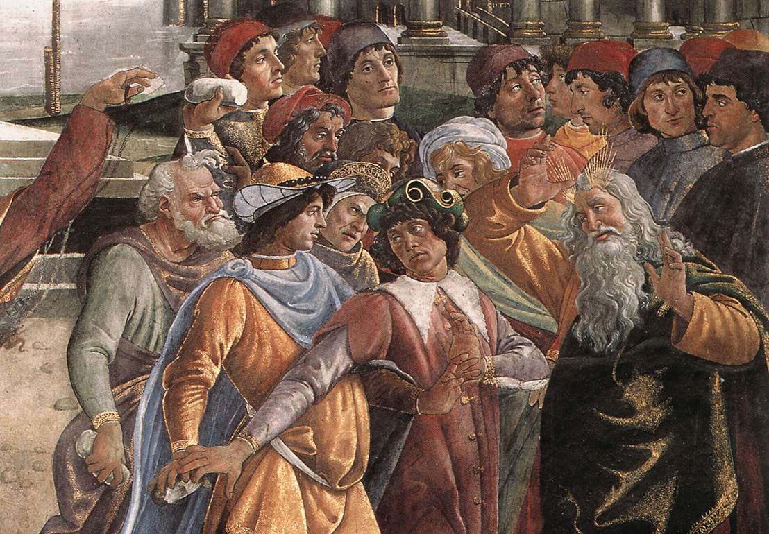 The Punishment of Korah and the Stoning of Moses and Aaron (detail)