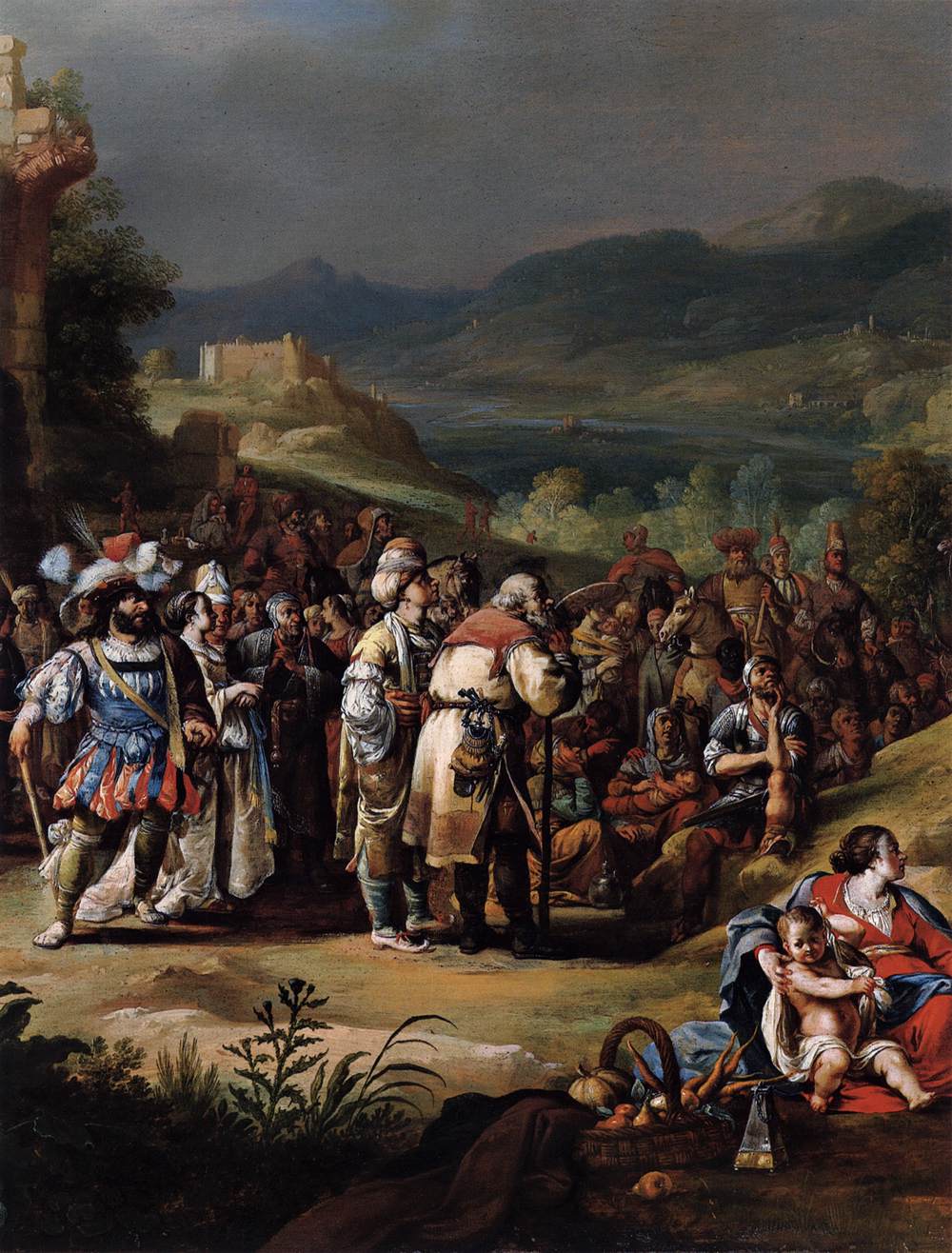 The Preaching of St John the Baptist (detail)