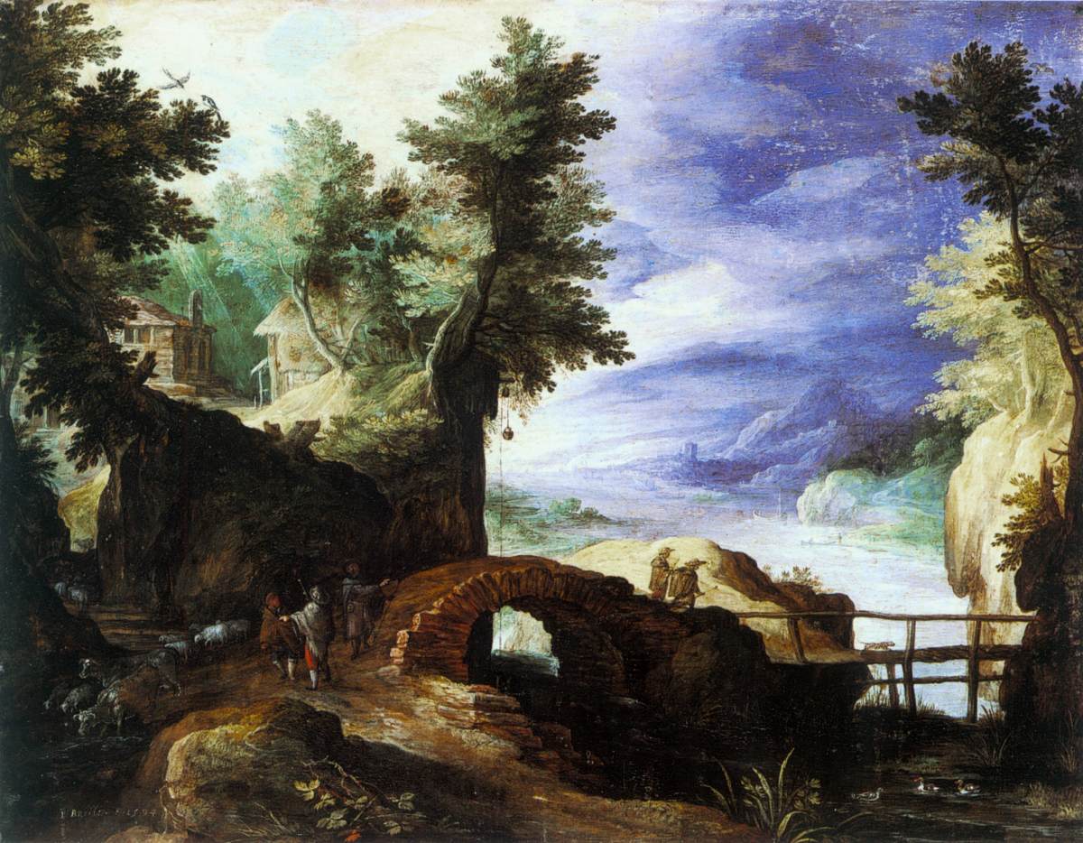 Rocky Landscape with Shepherds