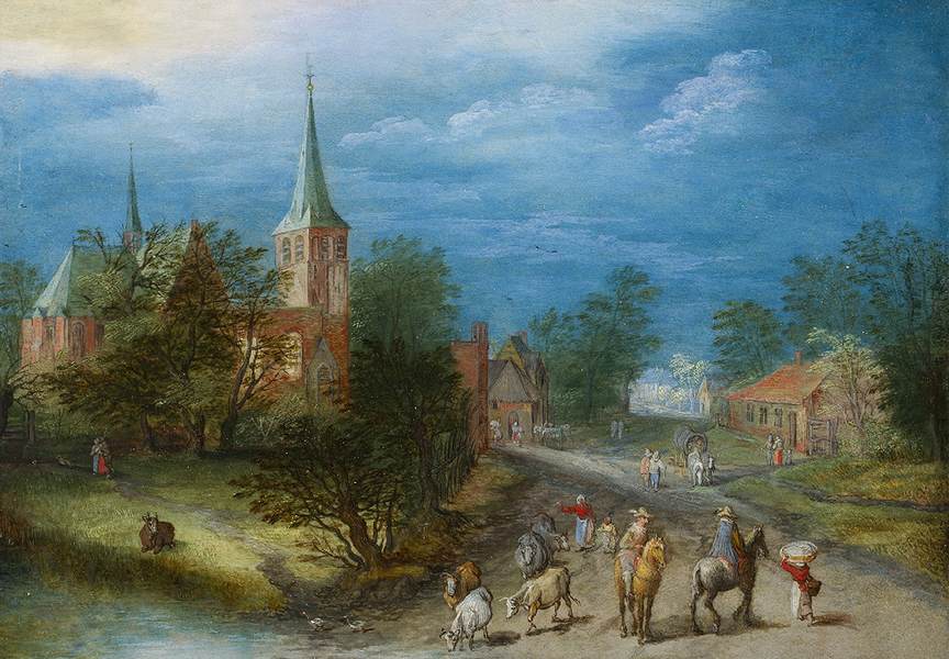 Country Landscape with Travellers