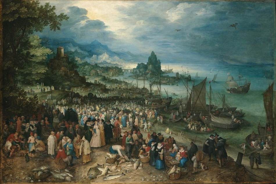 Harbour Scene with Christ Preaching