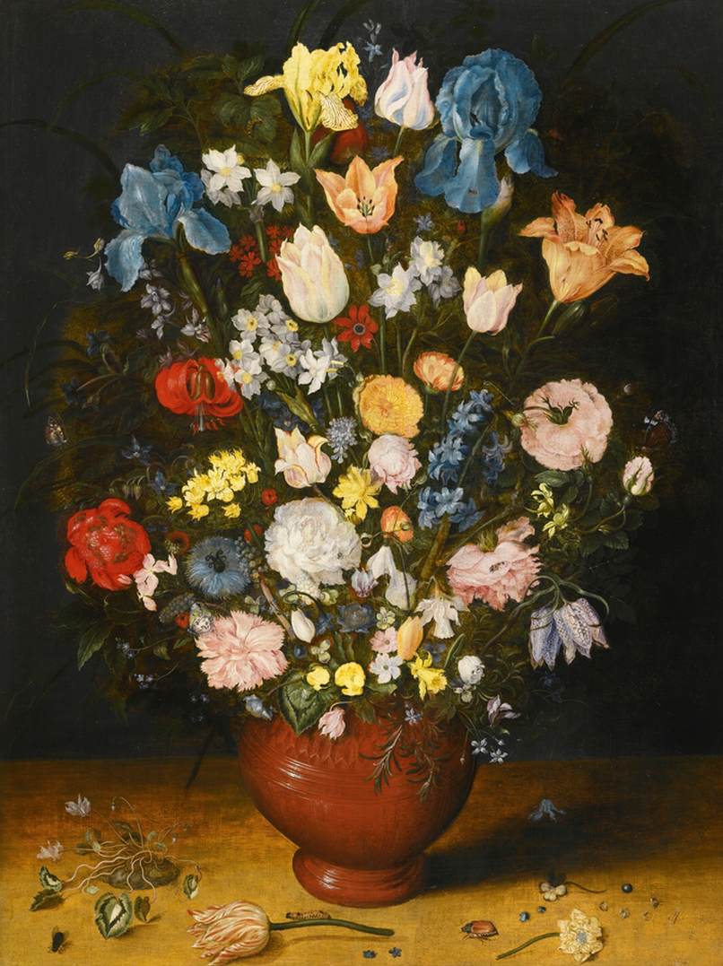 Bouquet in a Clay Vase