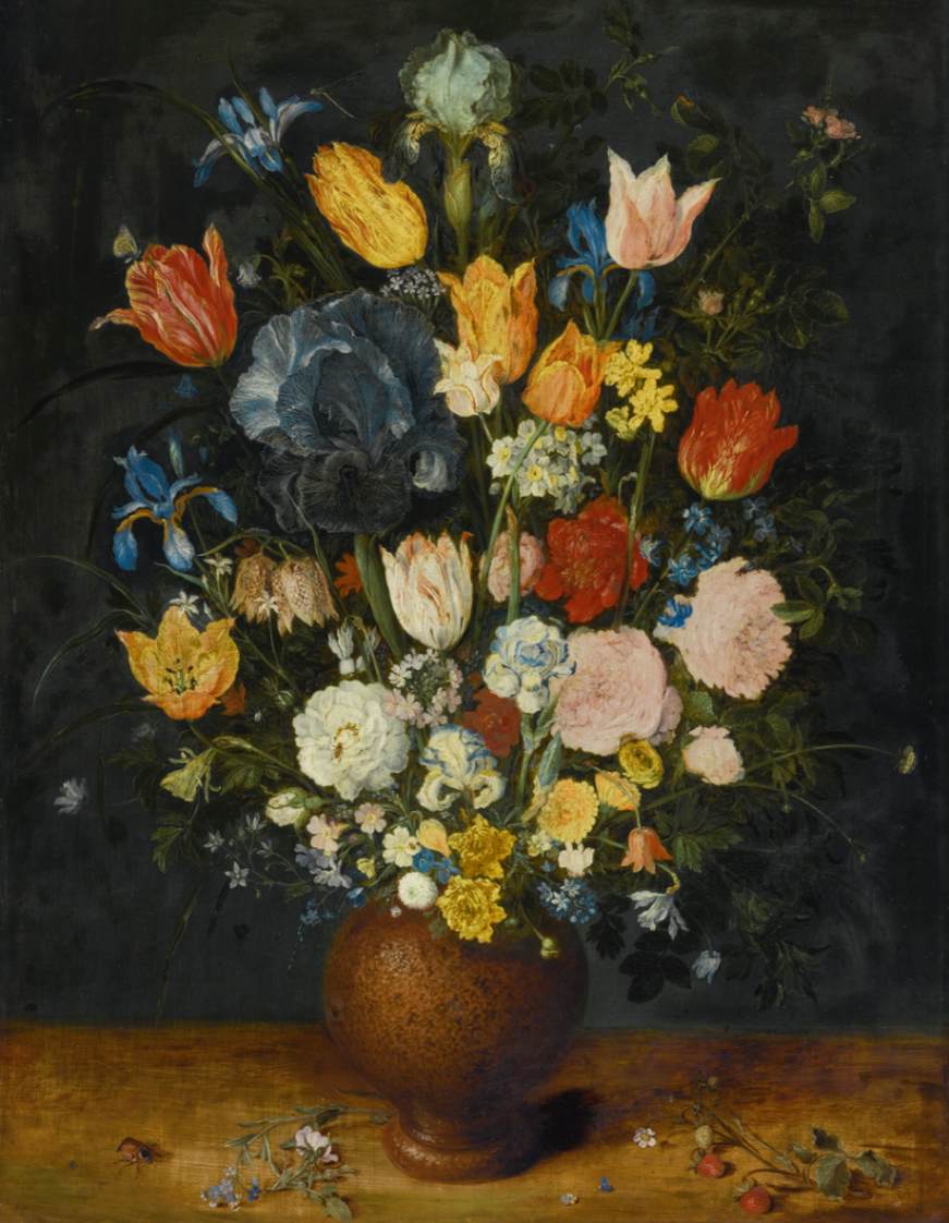 Still-Life of Flowers in a Stoneware Vase