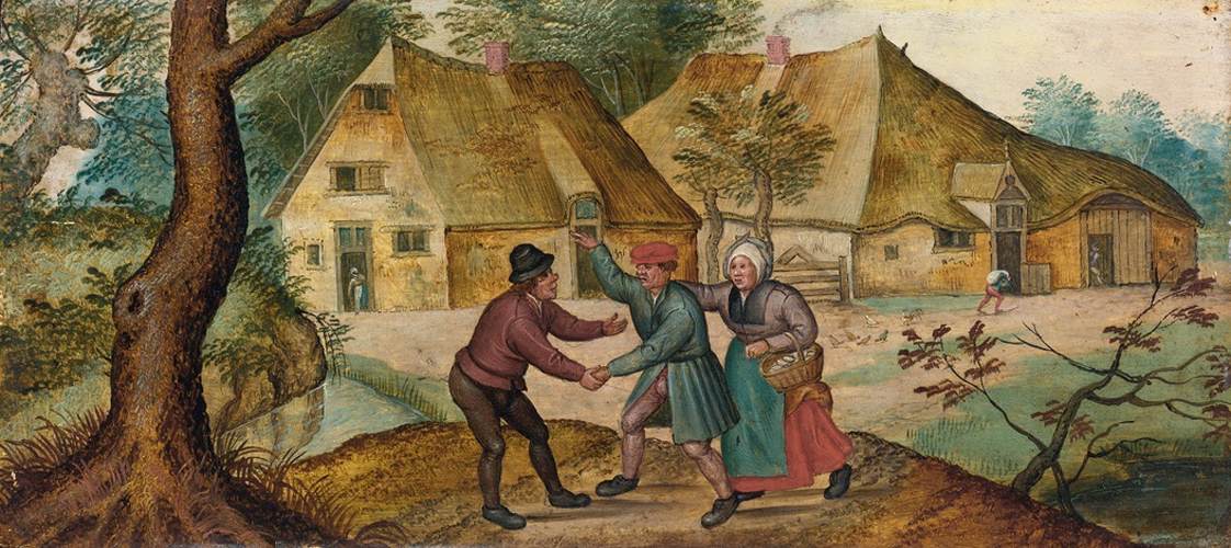 Peasants Greeting One Another