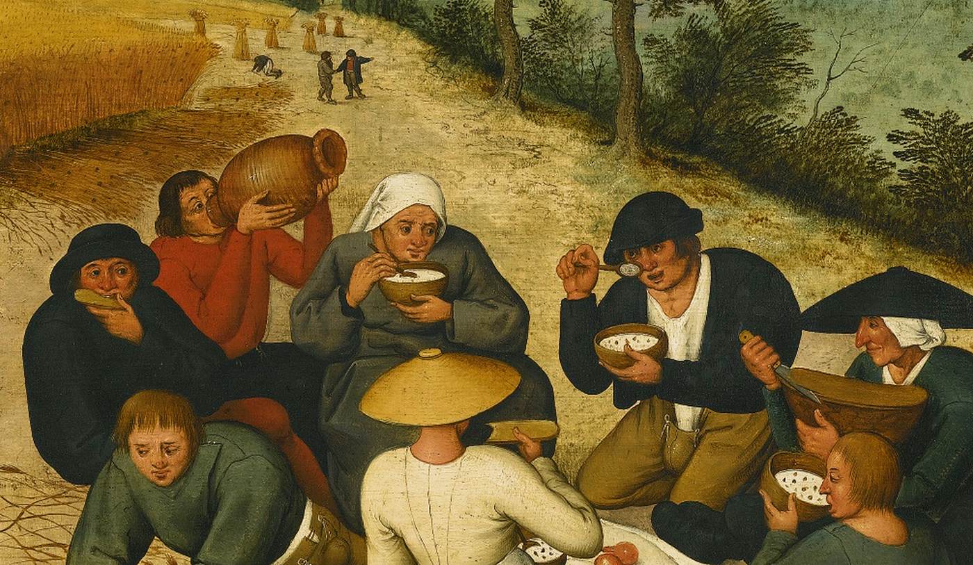 Summer: Figures Eating during the Summer Harvest (detail)