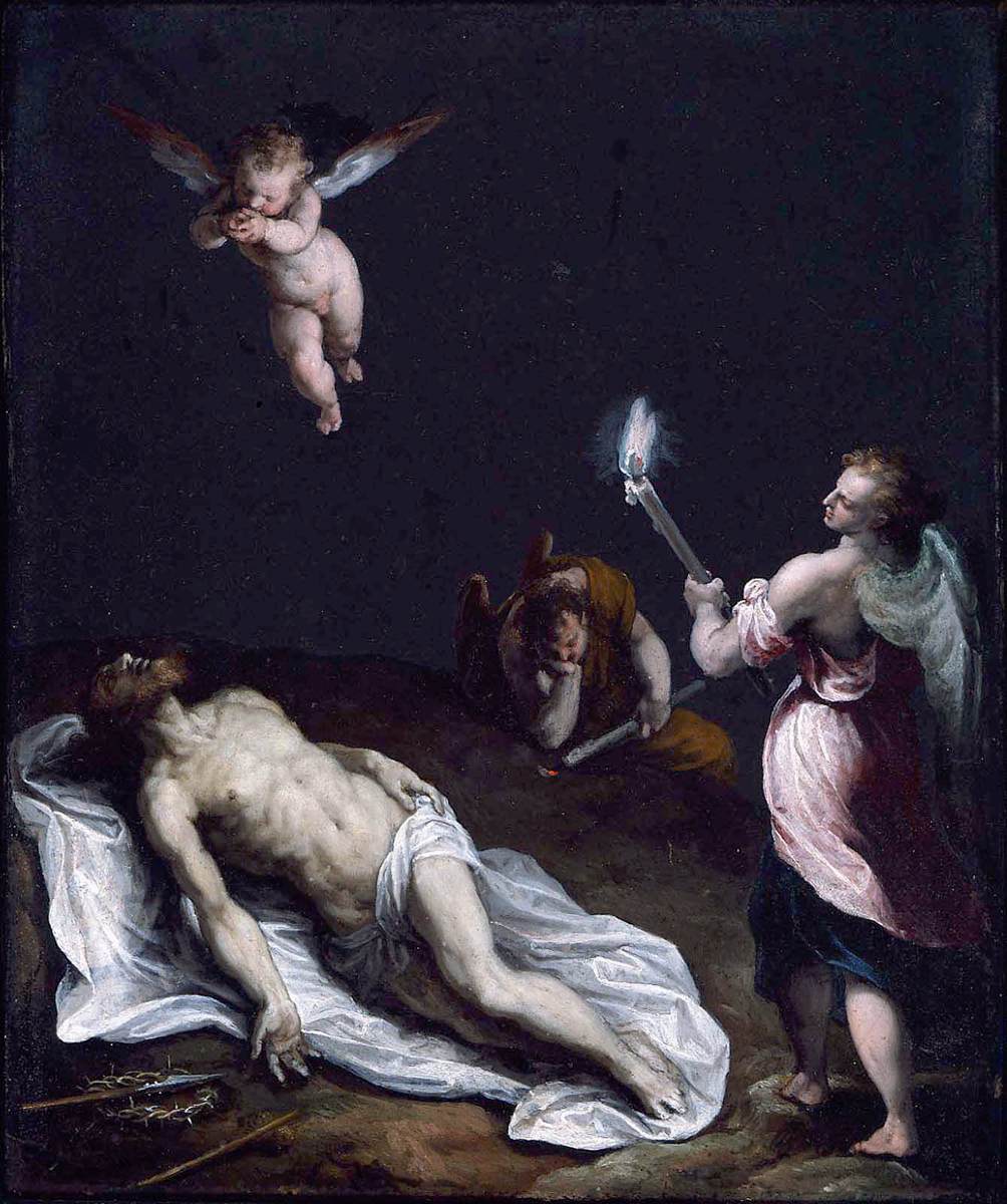 Dead Christ Mourned by Angels