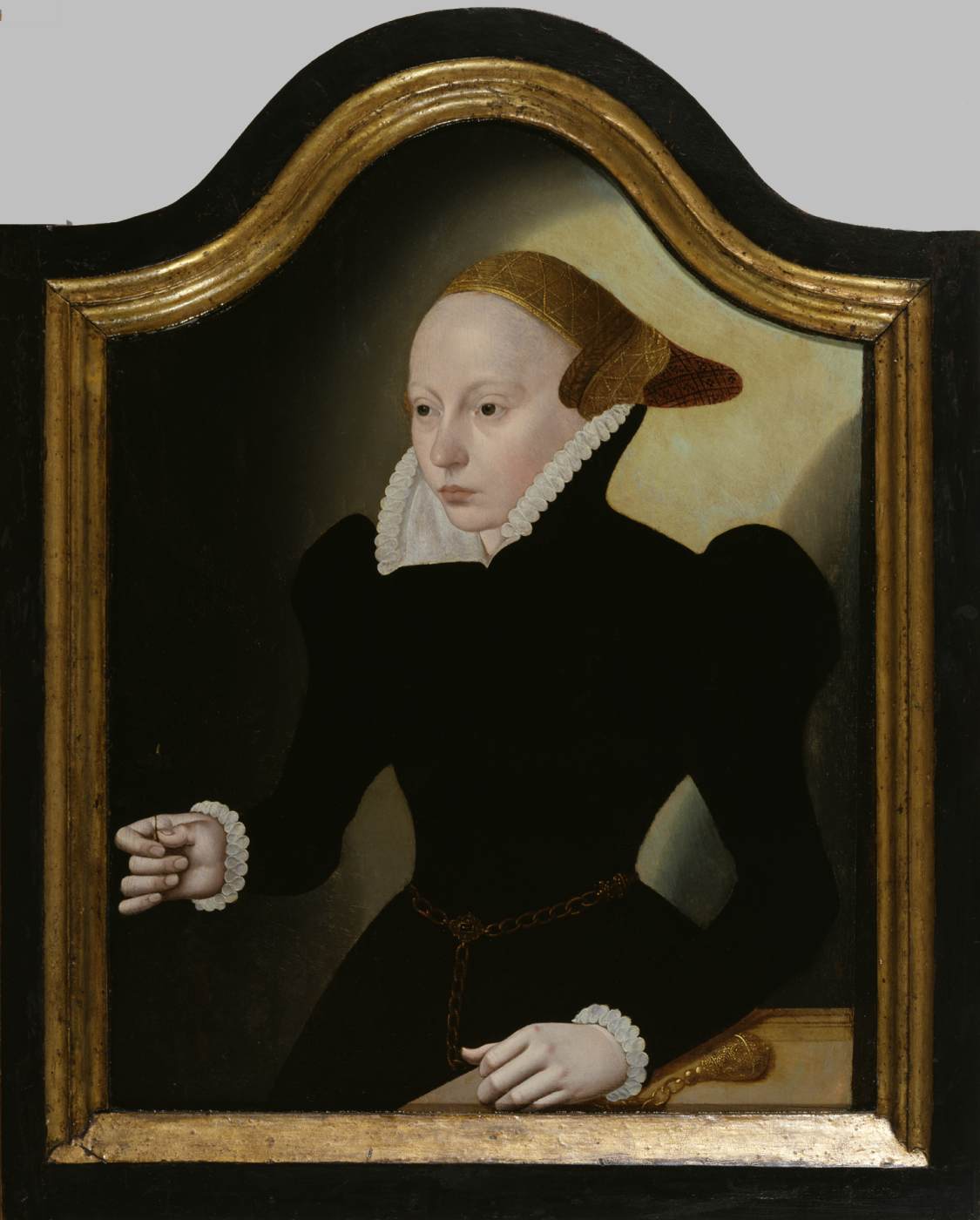 Portrait of a Young Woman with a Pink