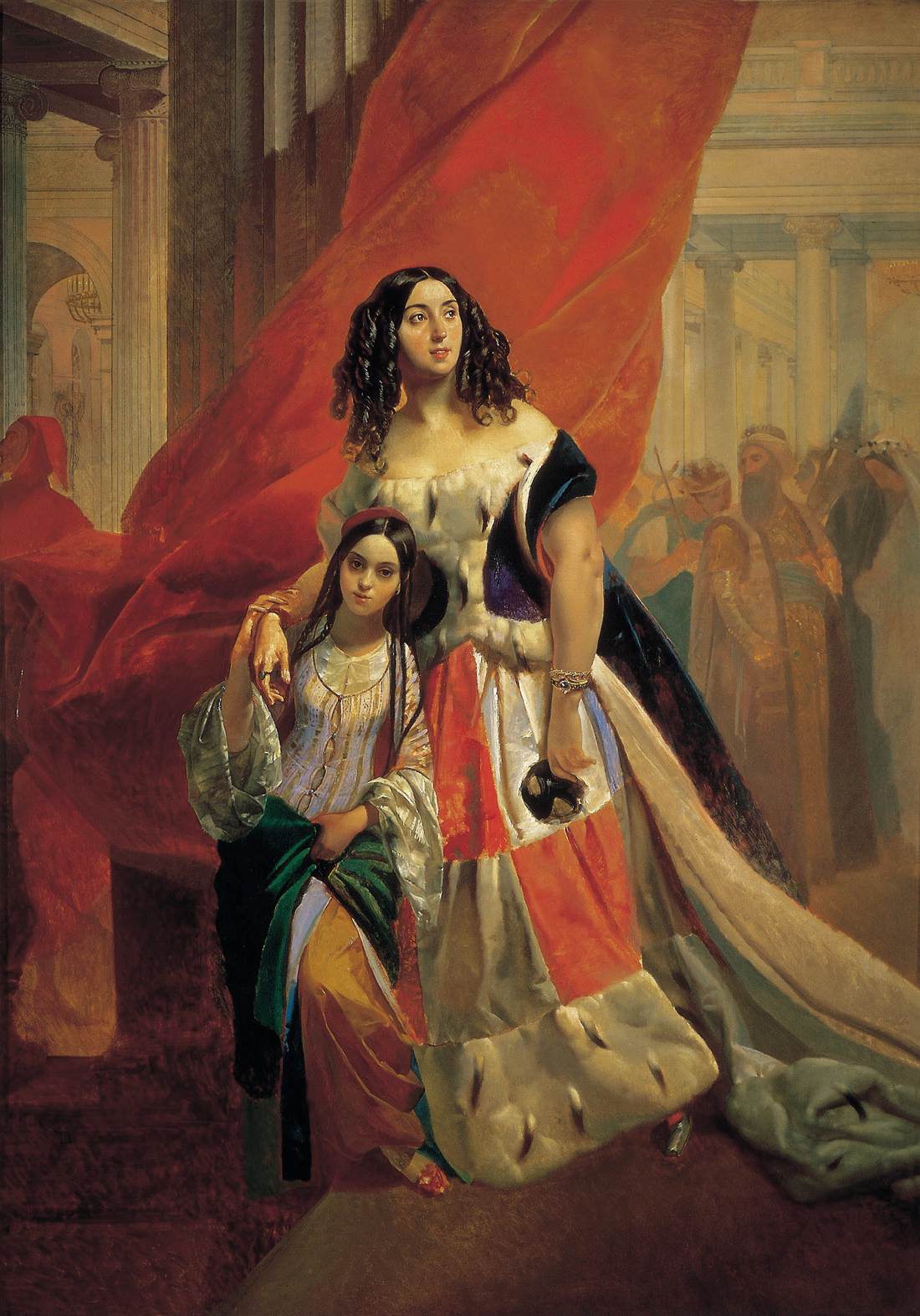 Princess Yuliya Pavlovna Samoilova Leaving a Ball with Adopted Daughter Amacilia Pacini