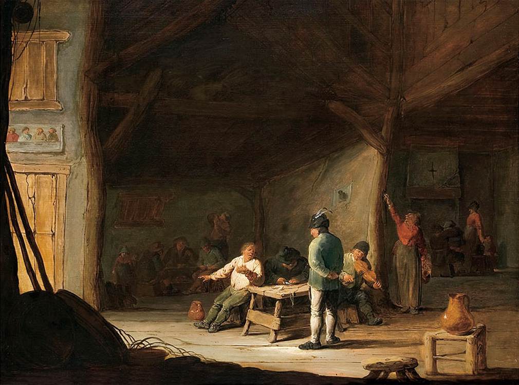 Tavern Interior with Peasants