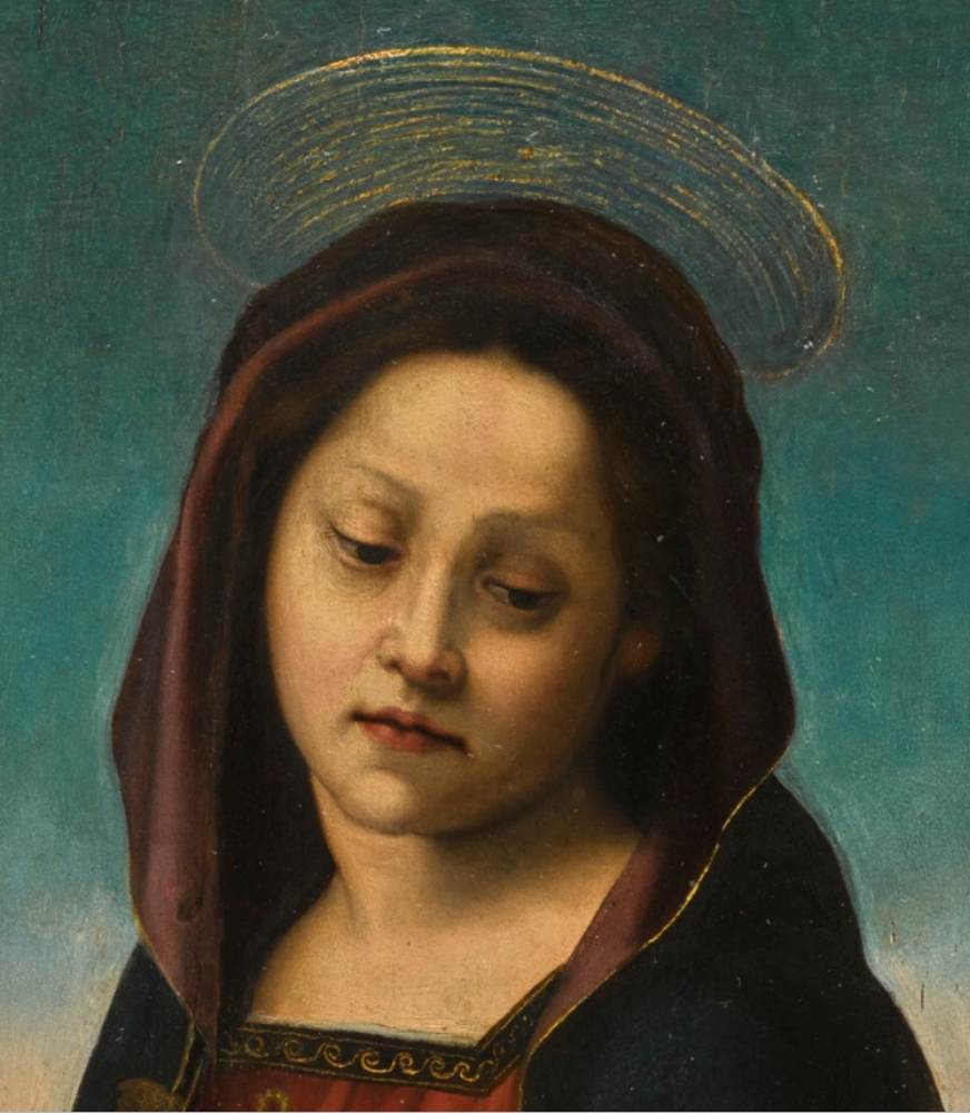 Virgin and Child with St John the Baptist (detail)