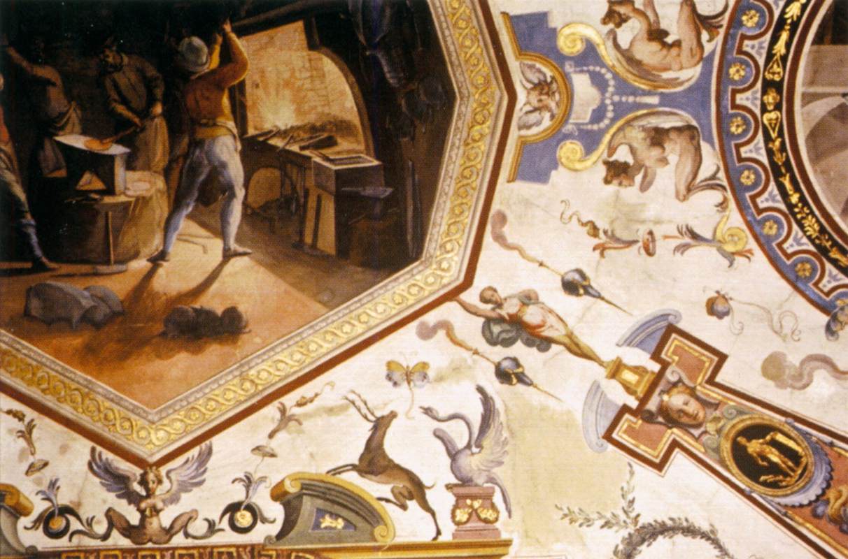 Forge with grotesques