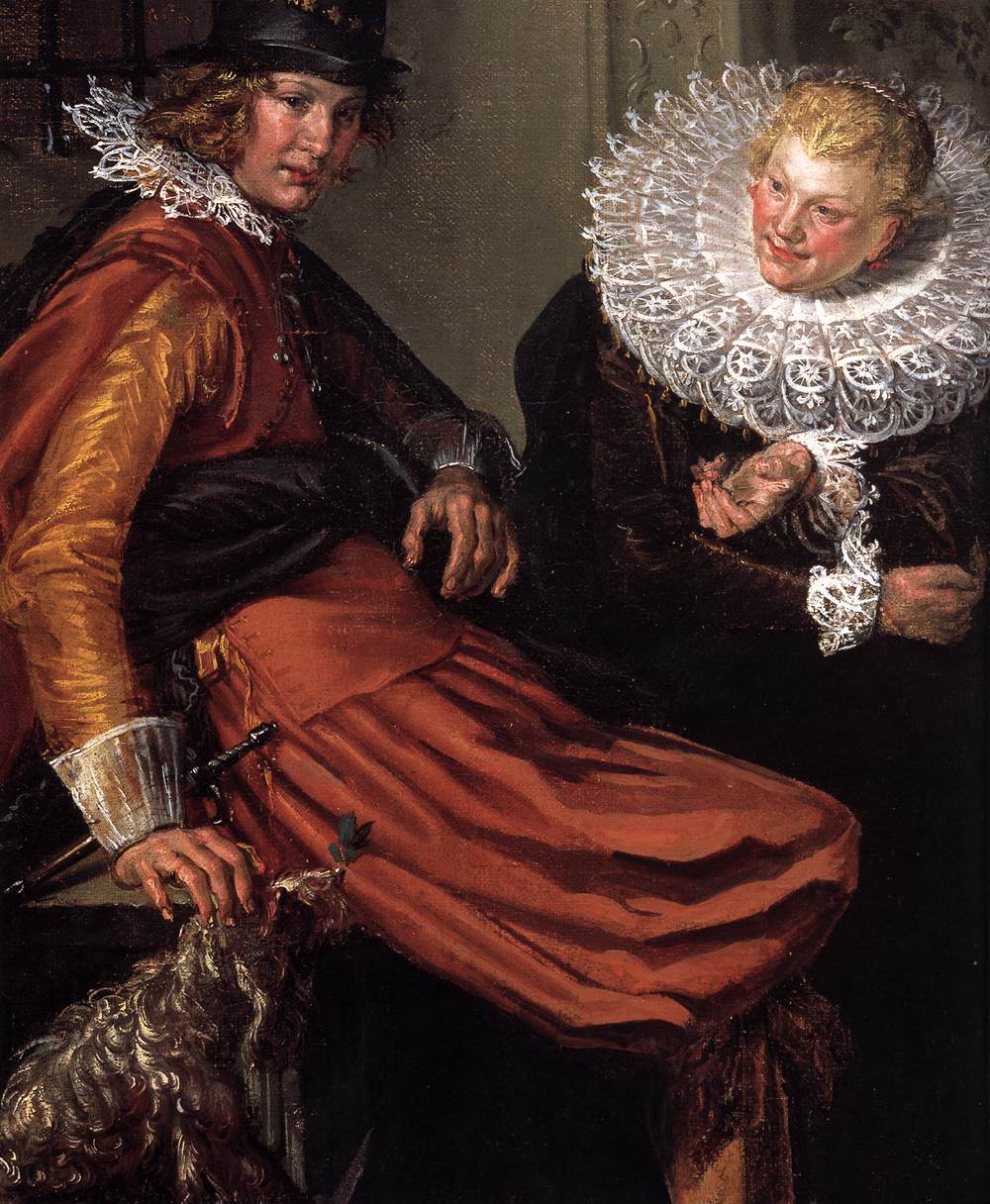 Dignified Couples Courting (detail)